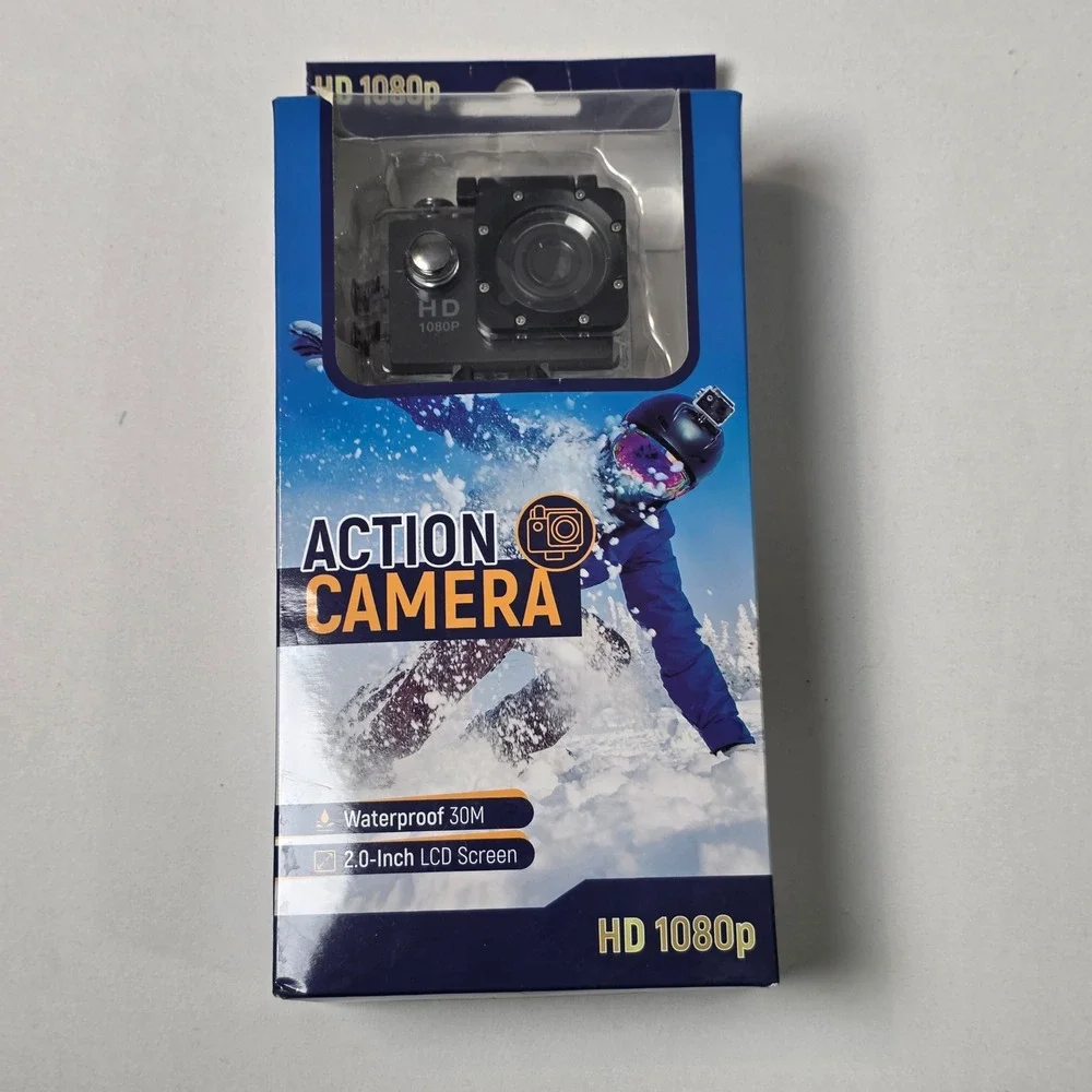 Action Camera HD 1080p Waterproof‎ 30M 2.0 Inch LCD Screen New Sealed